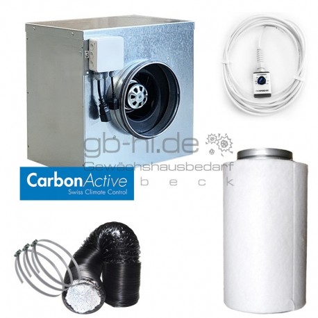 CarbonActive EC Silent Box 1500m³/h 250mm inkl. GrowControl FANSPEED EC Klinke