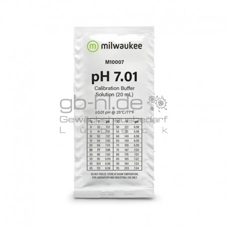 Milwaukee 20 ml pH 7.01 Kalibration Pufferlösung 