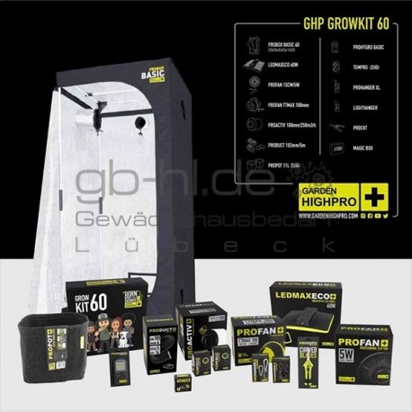 GHP Growbox Set KIT60 LEDMAXECO 60W mit viel Zubehör